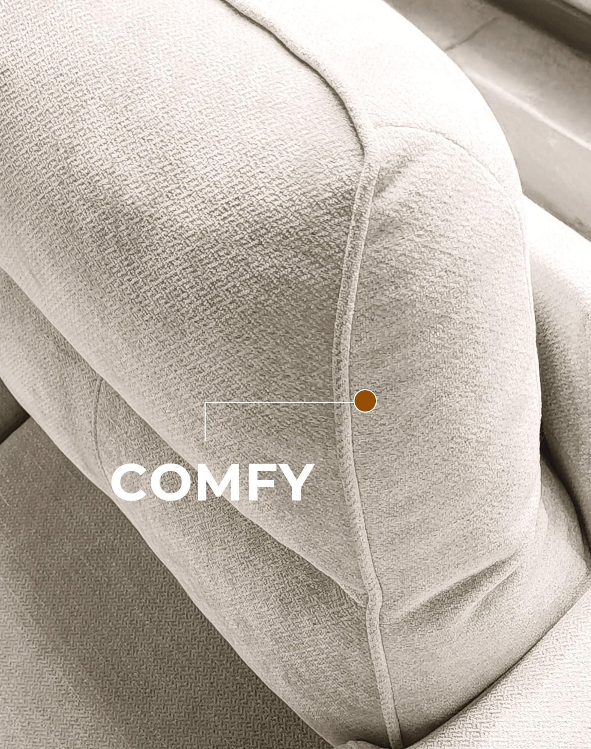 Upvilla 71.25" Modern Sofa Couch for Living Room, Deep Seat Sofas with 8”Cushion, Comfy 2-Seater Chenille Loveseat with Convertible Armrest, Removable Sofa Cover, High Leg (Beige) Upvilla