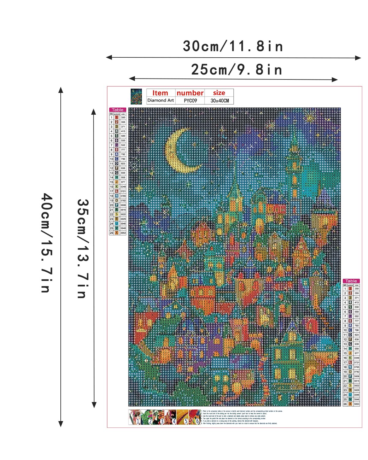 Starry Night Diamond Art Kits for Adults, Crafts 5D Diamond Painting Dot Kit for Adult Beginners, Abstract Landscape DIY Round Dots Full Drill Diamonds Paintings Art for Home Wall Decor Gifts 12X16 In Luckyrichrui