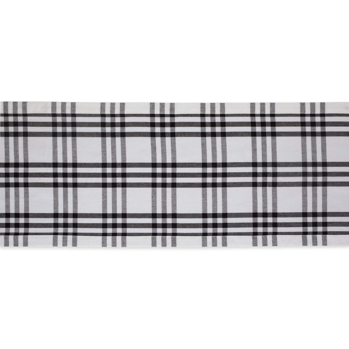 DII Home Sweet Farmhouse Plaid Tabletop Collection, Table Runner, 14x72, Black DII