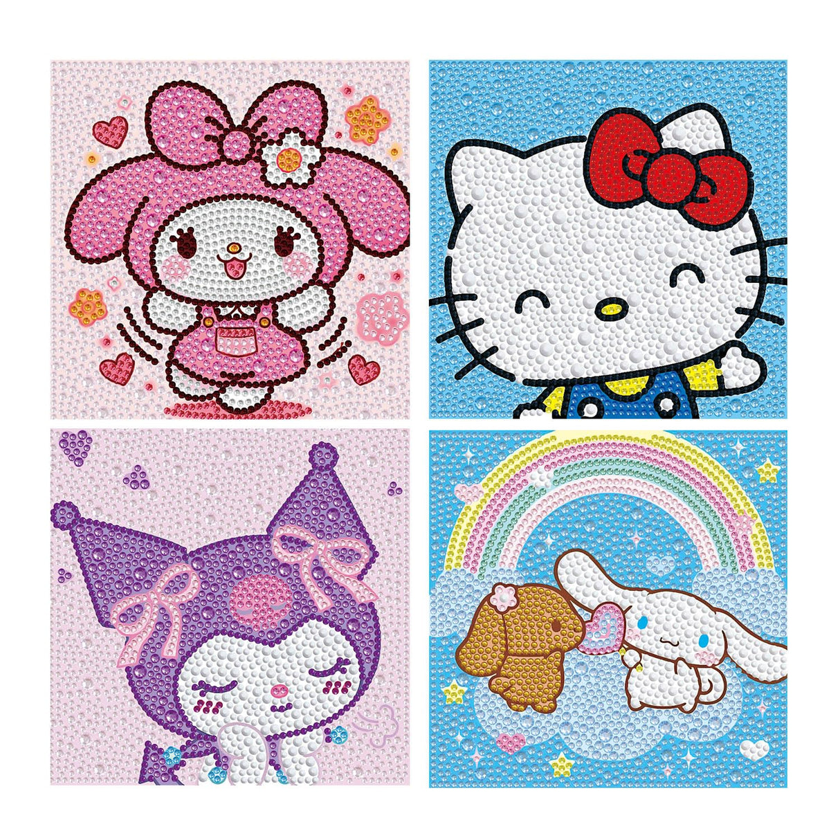 YSUNETER Diamond Painting Kits for Kids Beginner - 4 Pack DIY 5D Full Drill Diamond Art Kits for Children, Cute Animals Round Crystal Rhinestone Gem Art Crafts Home Wall Art Decor 5.9 x 5.9 Inches YSUNETER