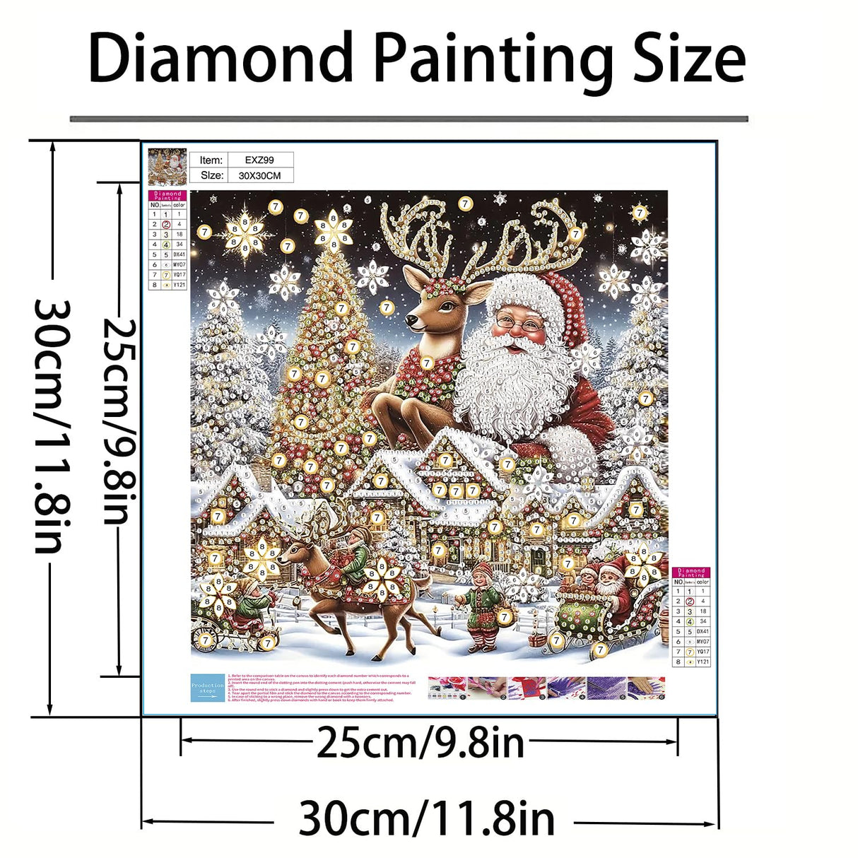 Christmas Diamond Art Kits for Adults,Special Shaped Diamond Painting Kits for Beginners,5D DIY Santa Claus Paint by Diamonds Dot Crystal Gem Art Painting Kit, for Home Wall Decor 11.8x11.8inch GXGLLPZBY