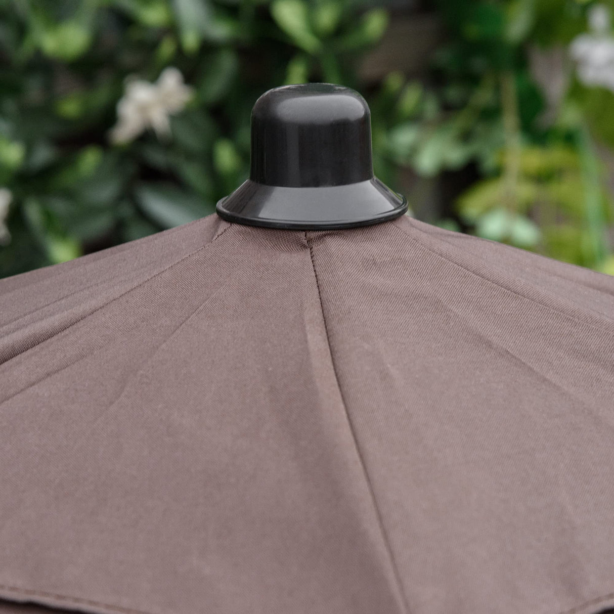 Outsunny 4 Piece Outdoor Patio Dining Furniture Set, 2 Folding Chairs, Adjustable Angle Umbrella, Wave Textured Tempered Glass Dinner Table, Beige Outsunny