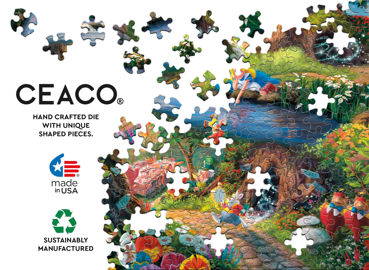 Ceaco - Disney - Thomas Kinkade - Alice in Wonderland - 1000 Piece Jigsaw Puzzle Ceaco