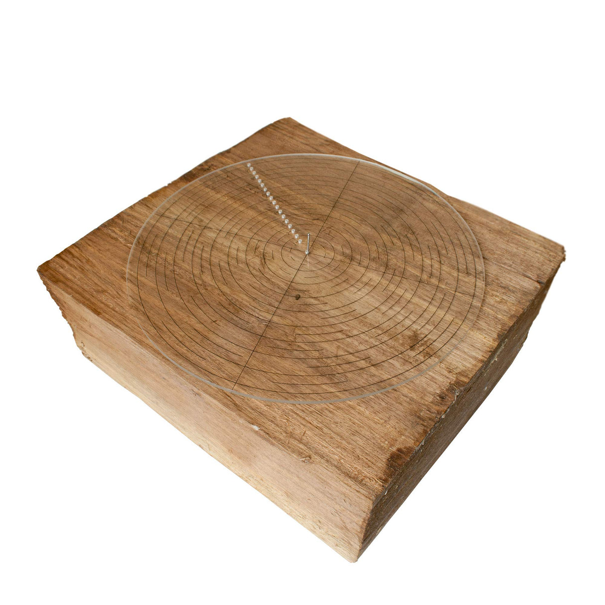 Fulton 10" Round Center Finder Woodworking Compass for Drawing Circles, Locating Center on Logs, General Stock Pieces or Irregular Shapes, Measuring Tools for Lathe and Woodturners, Clear Acrylic Fulton