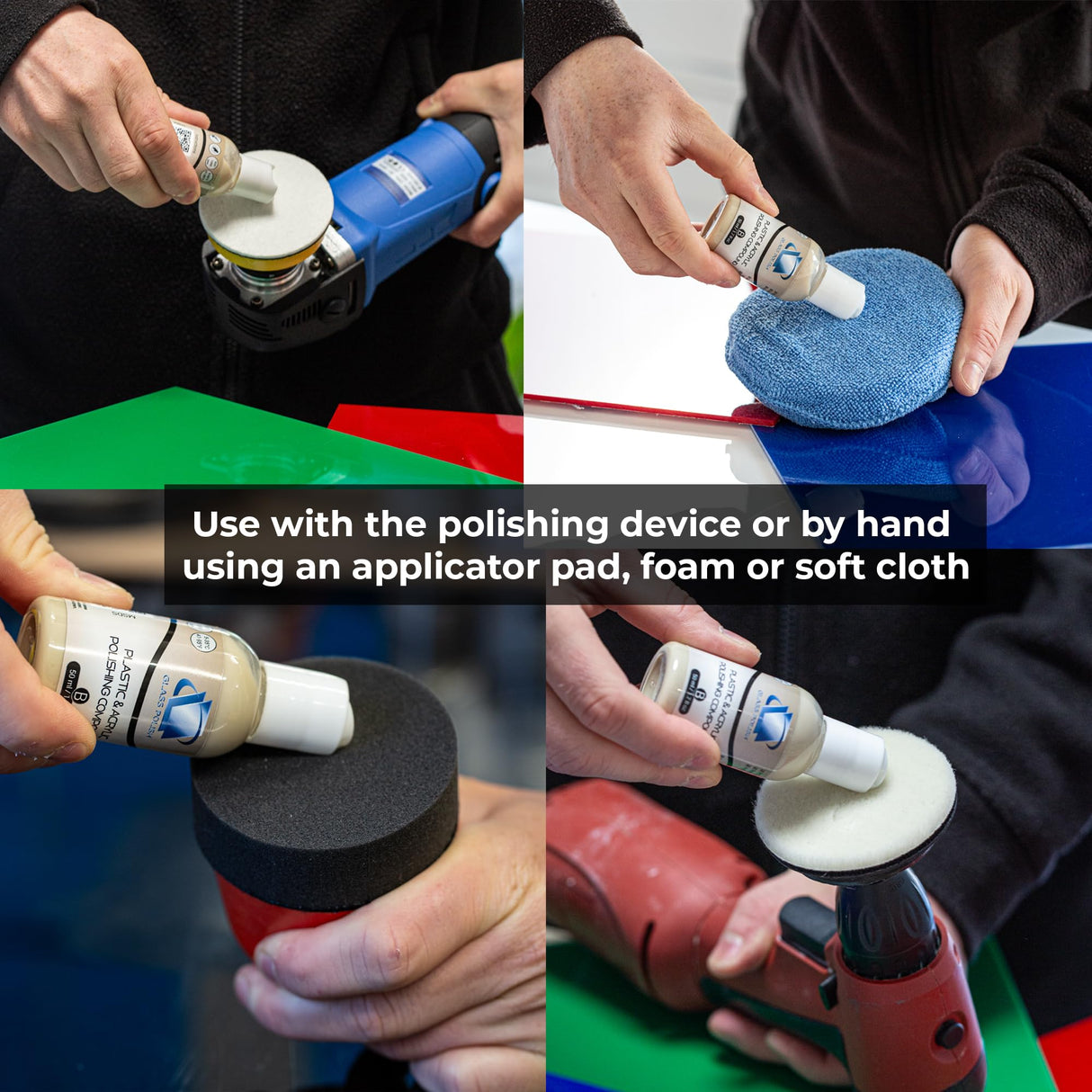 Glass Polish 1.7oz (50ml) Plastic & Acrylic Polishing Compound for Professional High-Gloss Micro Finishes - GP14017 Glass Polish