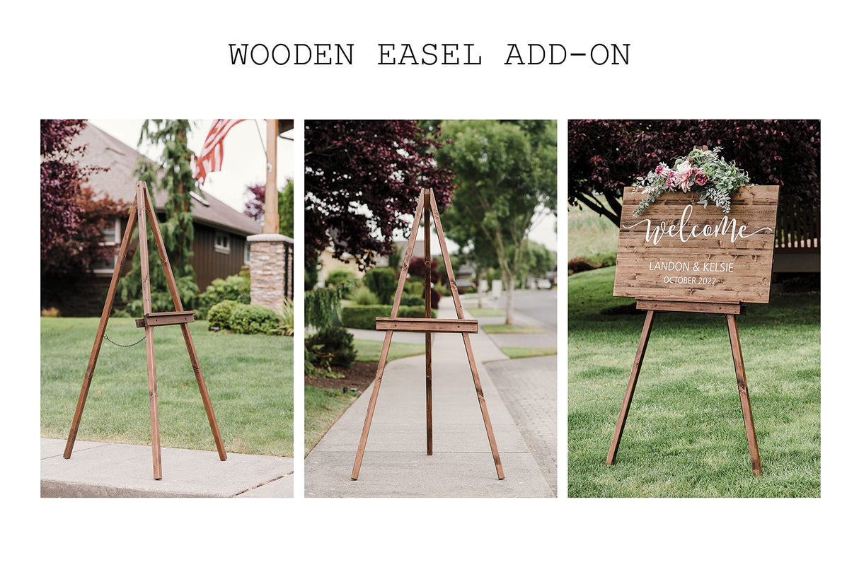 Personalized Wedding Welcome Sign - Wood Wedding Sign - Rustic Wedding Decor #PWS01 - WoodArtSupply