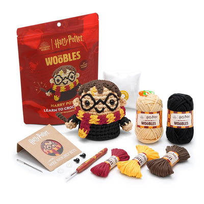 The Woobles Beginners Crochet Kit with Easy Peasy Yarn as seen on Shark Tank - with Step-by-Step Video Tutorials - Harry Potter
