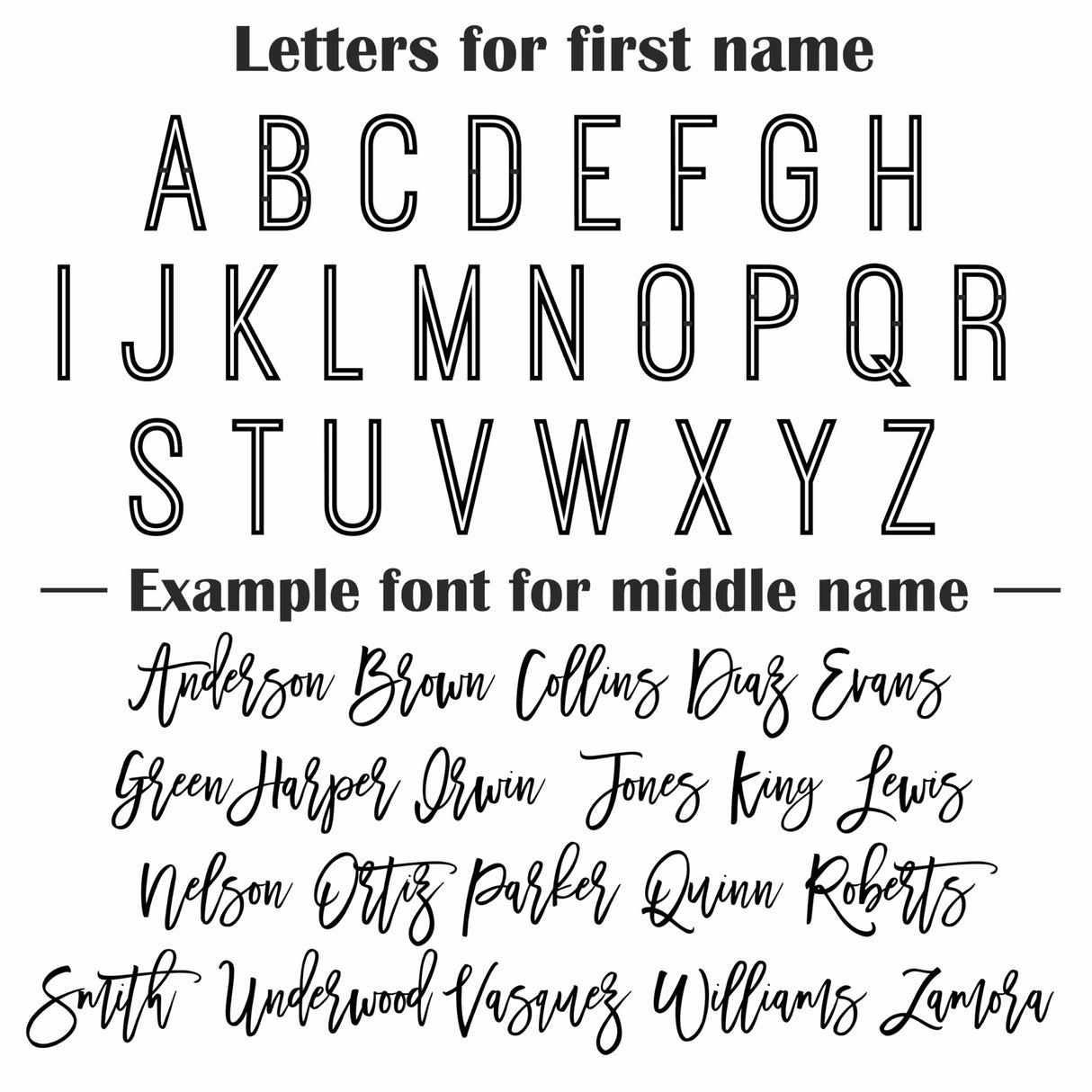 First and Middle Name Signs for Nursery Wooden Name Signs for Kids Room Personalized Name Sign Woodland