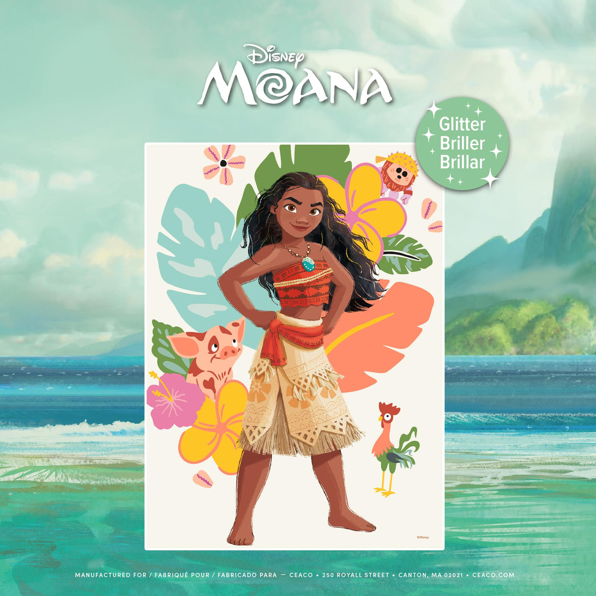 Ceaco - Disney - Moana - Glitter Puzzle - 100 Piece Jigsaw Puzzle Ceaco