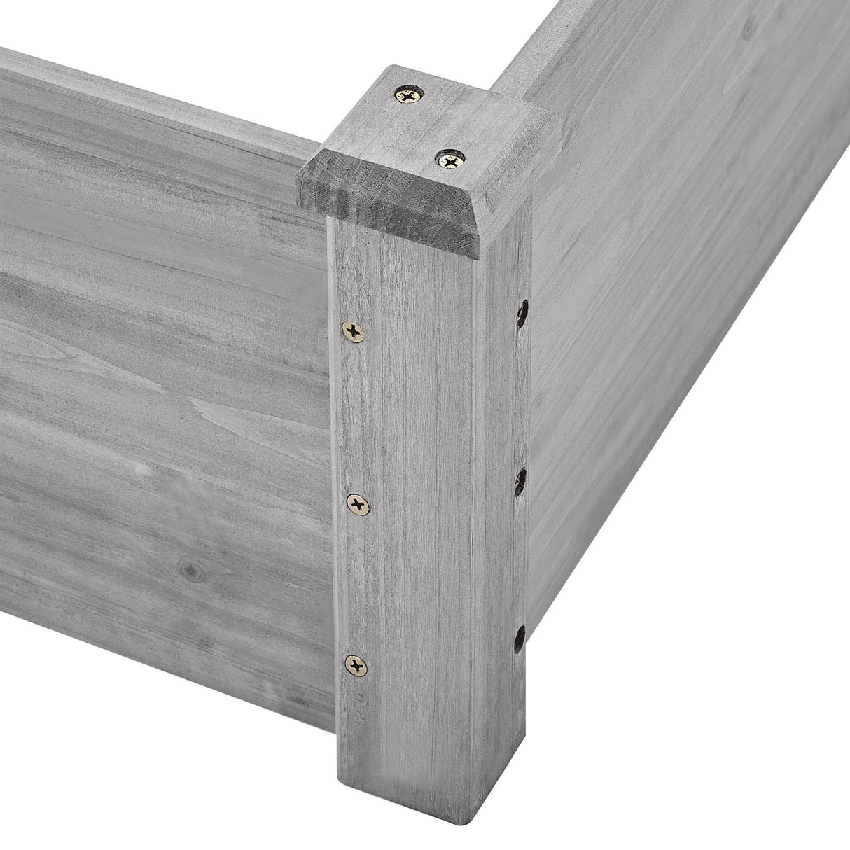 Yaheetech 8×4ft Wooden Horticulture Raised Garden Bed Divisible Elevated Planting Planter Box for Flowers/Vegetables/Herbs in Backyard/Patio Outdoor, 93 x 48 x 10in, Gray Yaheetech