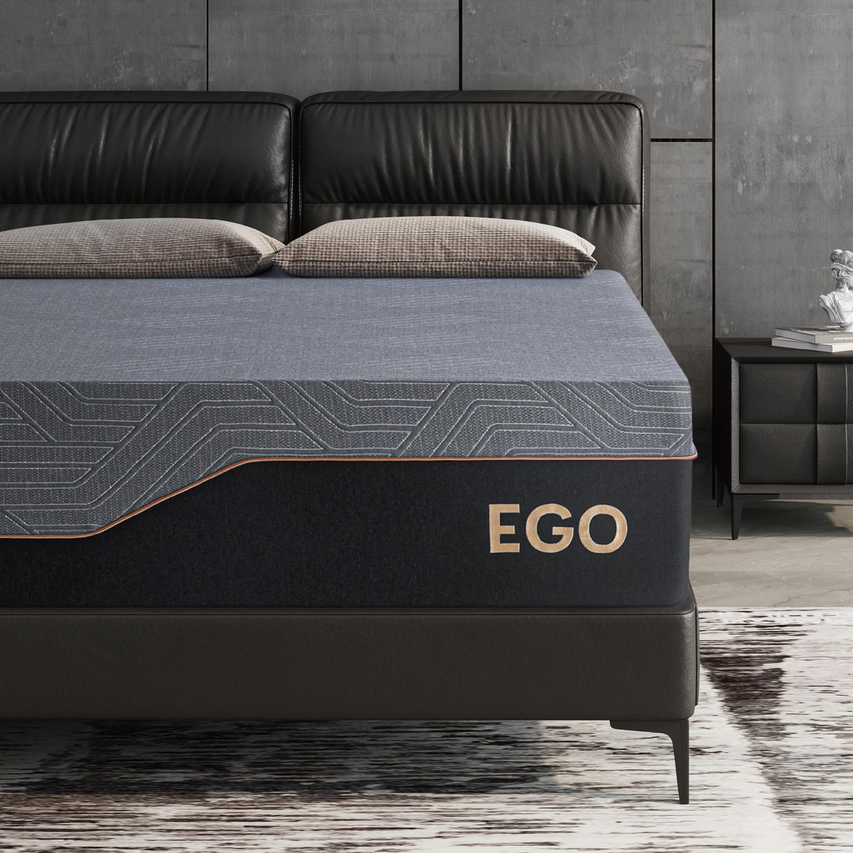 Dyonery Full 14 Inch Memory Foam Mattress in a Box, Jacquard Fabric Cover, Made in USA, CertiPUR-US Certified, Ventilated Copper-Gel AeroFusion Memory Foam, Fiberglass Free Mattress, 75”x54” Dyonery