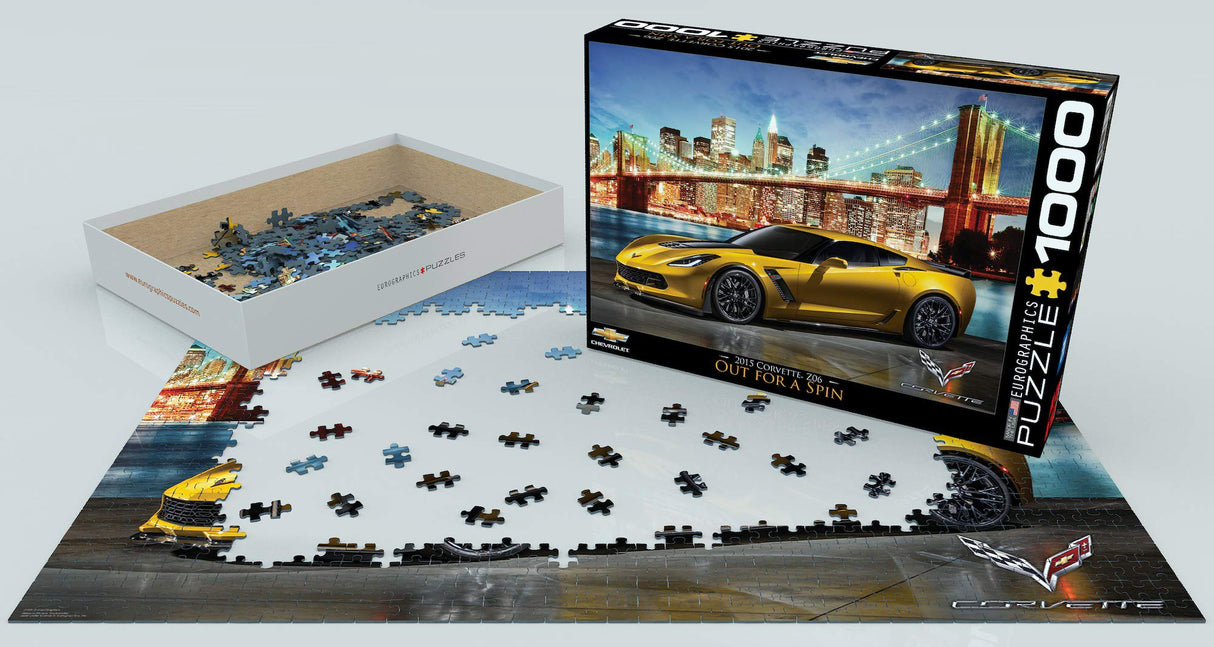 EuroGraphics 2015 Chevrolet Corvette Z06: Out for a Spin Jigsaw Puzzle (1000-Piece) EuroGraphics