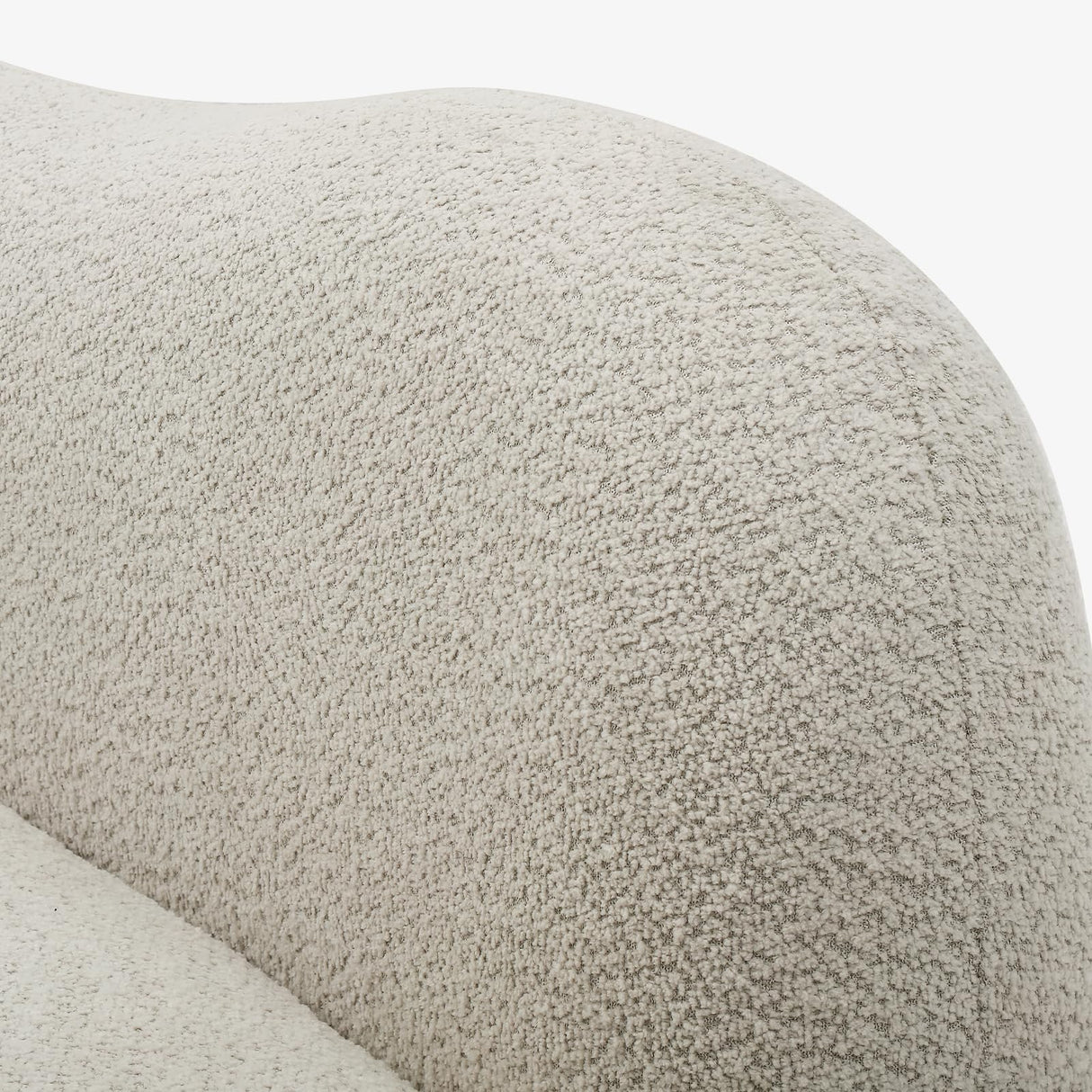 SSC SATISUNCASA 129" Luxury Modern Curved Sofa, Minimalist Comfy Boucle 5 Seater Couch, Crescent Shape Modular Sectional Sofa with Butterfly Backrest, for Living Room, Bedroom, Apartment Home, Beige SSC SATISUNCASA