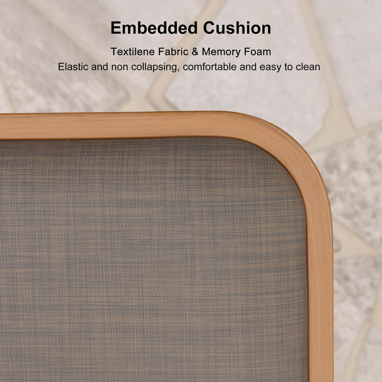 PURPLE LEAF 8-Piece Patio Dining Set Outdoor Furniture Rectangular Table and Chairs Set with Aluminum Frame and Teak-Finish for Garden Deck Backyard Kitchen Deep Teak Outdoor Set PURPLE LEAF