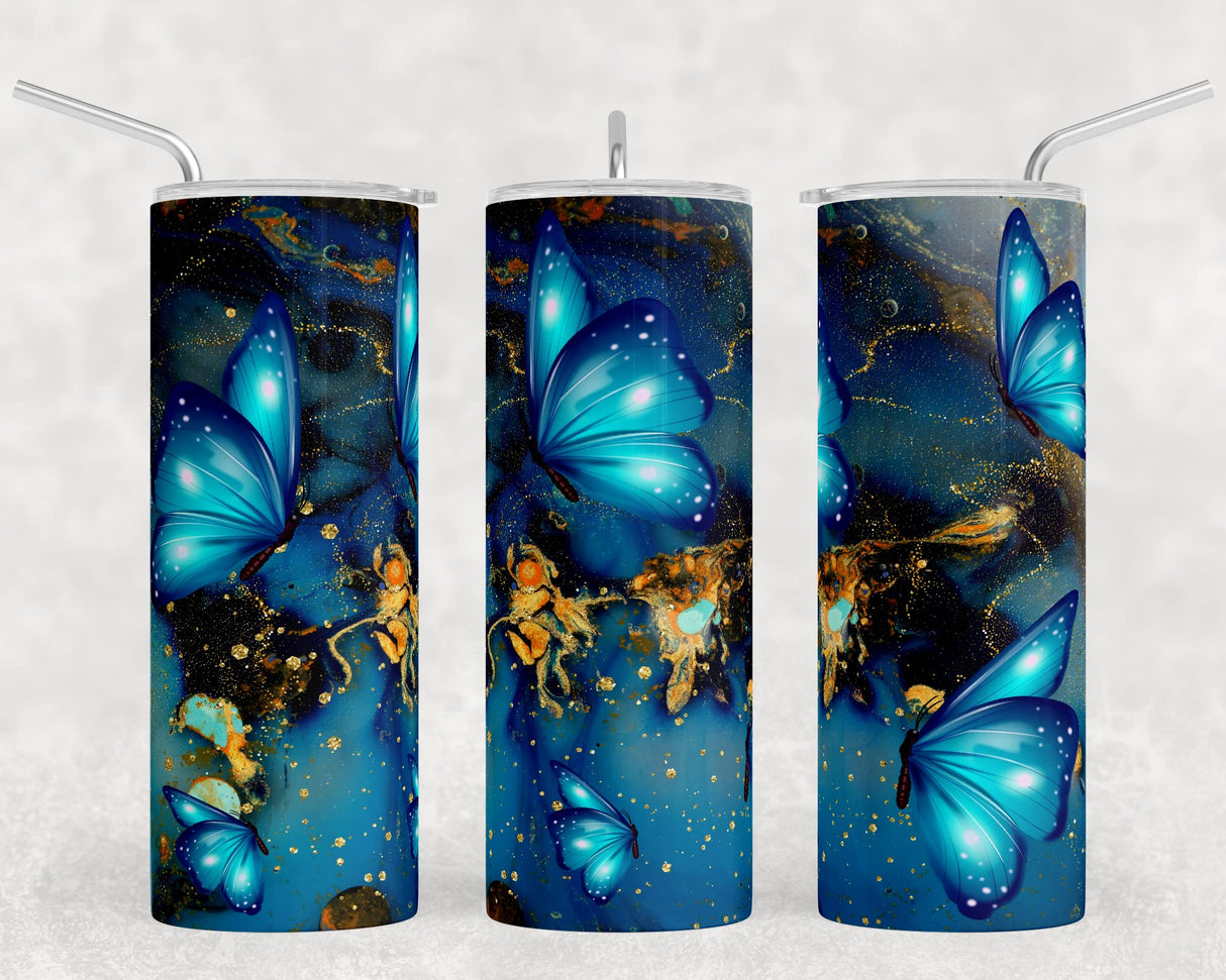 Butterfly Tumbler Sublimation Prints-Ready To Press Prints Bundle Generic