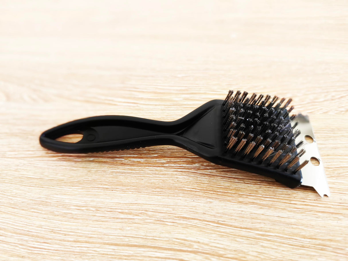 Nylon Grill Brush No Wire Bristle Barbecue Brush Grill Cleaning Kit Safe Grill Scraper Brush for Outdoor Grill Cleaner with Hole BBQ Brush Accessories Clean Cool Grates Gift for Men/Dad 3 PCS Novaspark