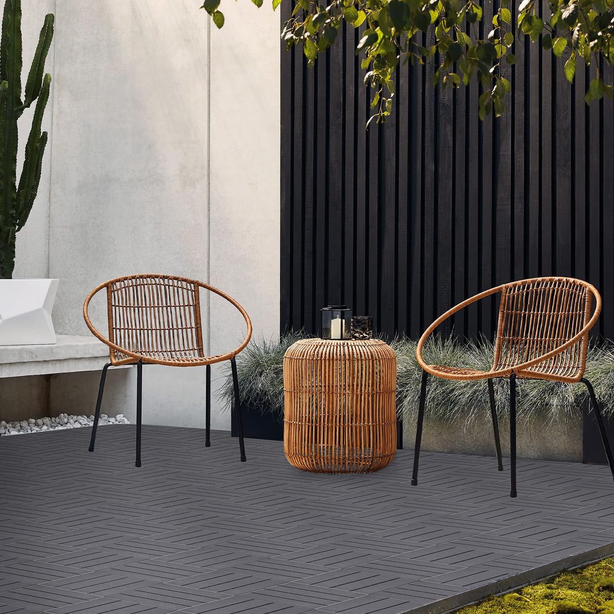 9 Pcs Plastic Interlocking Deck Tiles 12“x 12” for Bathroom, Swimming Pool, Garden, Balcony, Indoor & Outdoor Floor Drainage, Non Slip Soft Floor Mat YI