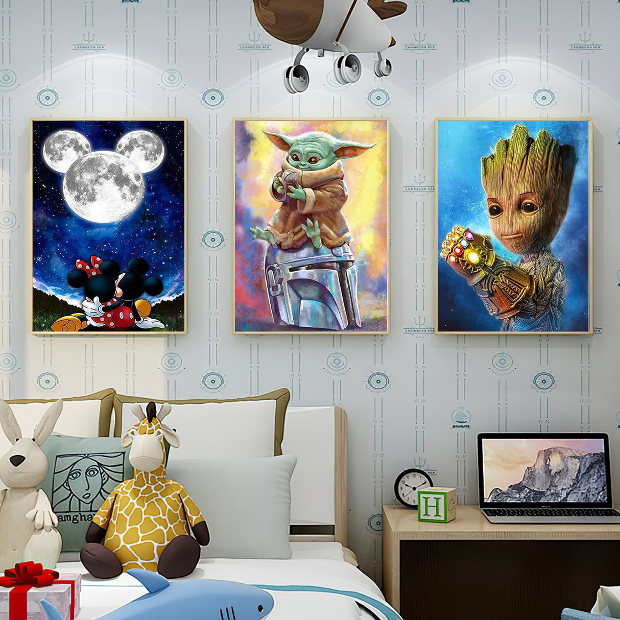 12 Pack Diamond Art Kits for Adults,5D Diamond Painting Kits for Adults,Cartoon and Animation Series Paint with Numbers Diamonds for Home Wall Decor Festival Gift 12x16 Inch FFPTBNYX