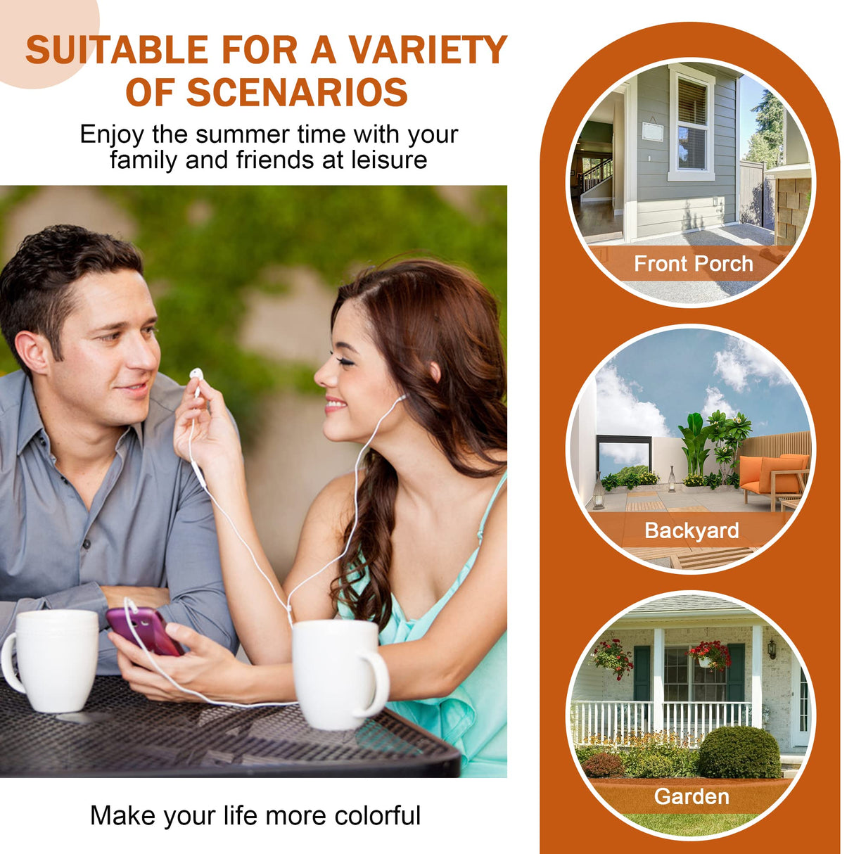 Heavy Duty Outdoor Wooden Porch Swings 4Ft/48in Bench Swing 800lb Weight Capacity, Durable Two Person Hanging Seating with Hanging Chains and Fixing Screw for Garden Backyard Lawn Balcony Deck,Brown CL.HPAHKL