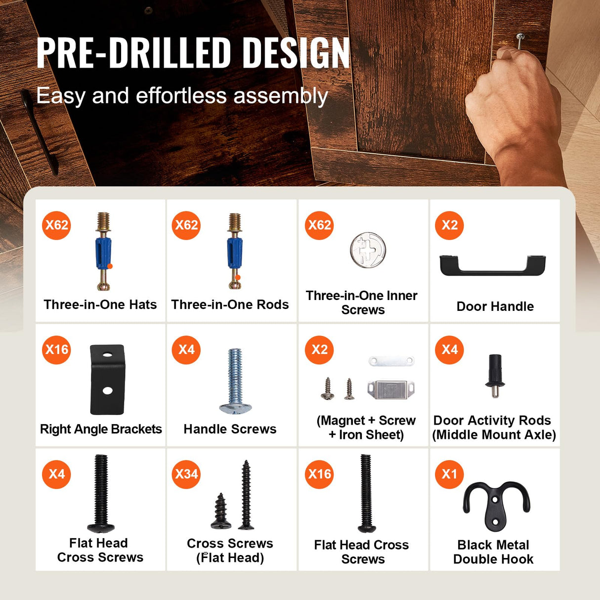 VEVOR Cat Litter Box Enclosure, Hidden Cat Box Furniture with 4 Storage Shelves, Large Cats House Cabinet Hidden Fit Most Litter Box, Wooden Cats Washroom Indoor, 33.5"L x 19.3"W x 72.3"H, Dark Brown VEVOR