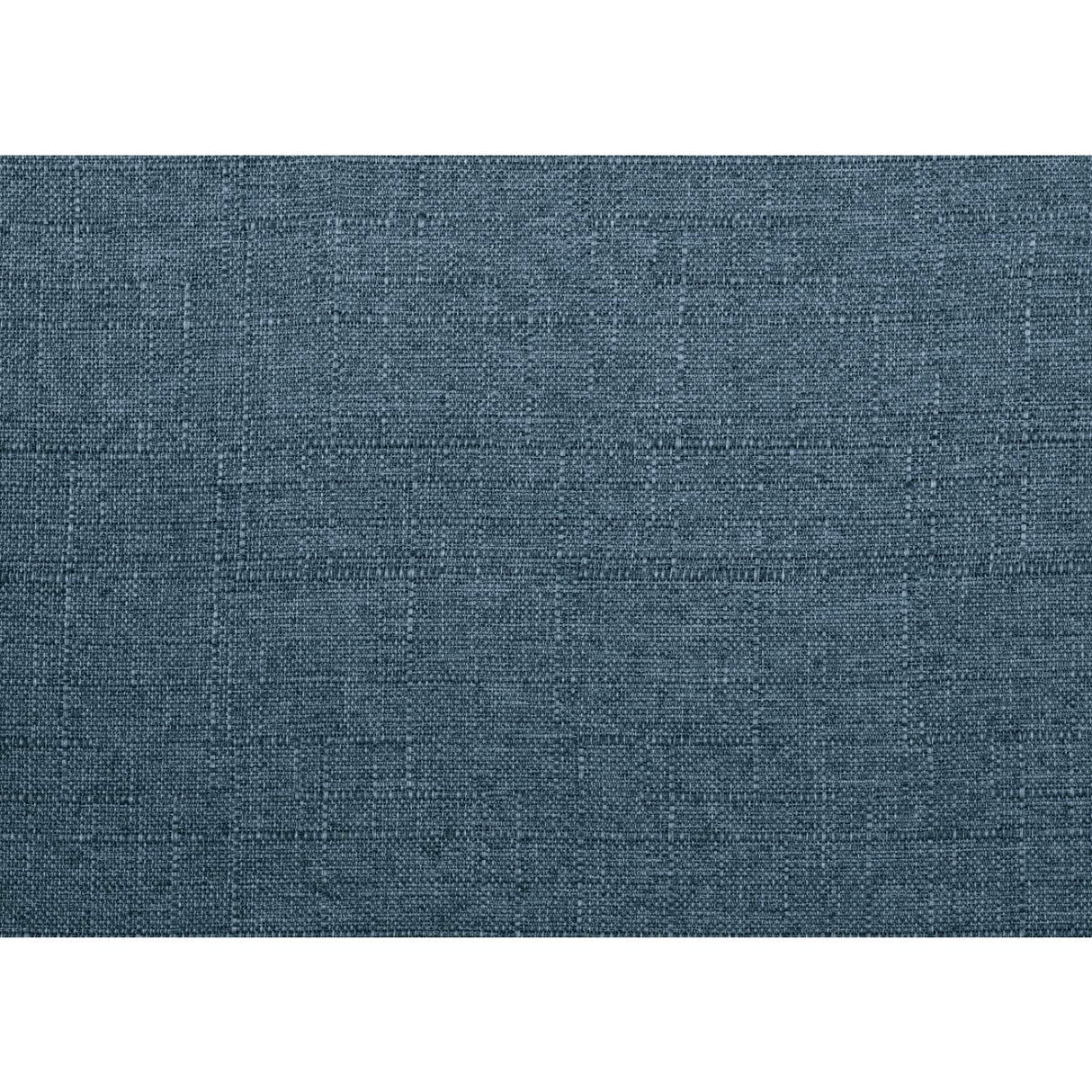 Lexicon Mid Century Modern Accent Chair with Solid Wood Frame in Walnut Finish, Upholstered Living Room Lounge Arm Chair, Thick and Comfy Innerspring Seat Cushion, Linen-Look Fabric, Blue Lexicon