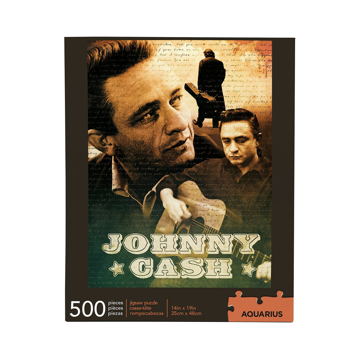 AQUARIUS Johnny Cash Puzzle (500 Piece Jigsaw Puzzle) - Glare Free - Precision Fit - Officially Licensed Johnny Cash Merchandise & Collectibles - 14 x 19 Inches AQUARIUS