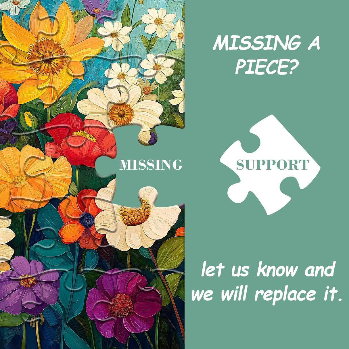 Flower Puzzles for Adults 1000 Pieces, Floral Art Jigsaw Puzzle, Colorful Spring Garden Puzzles, Nature Challenging Puzzles for Adults PICKFORU