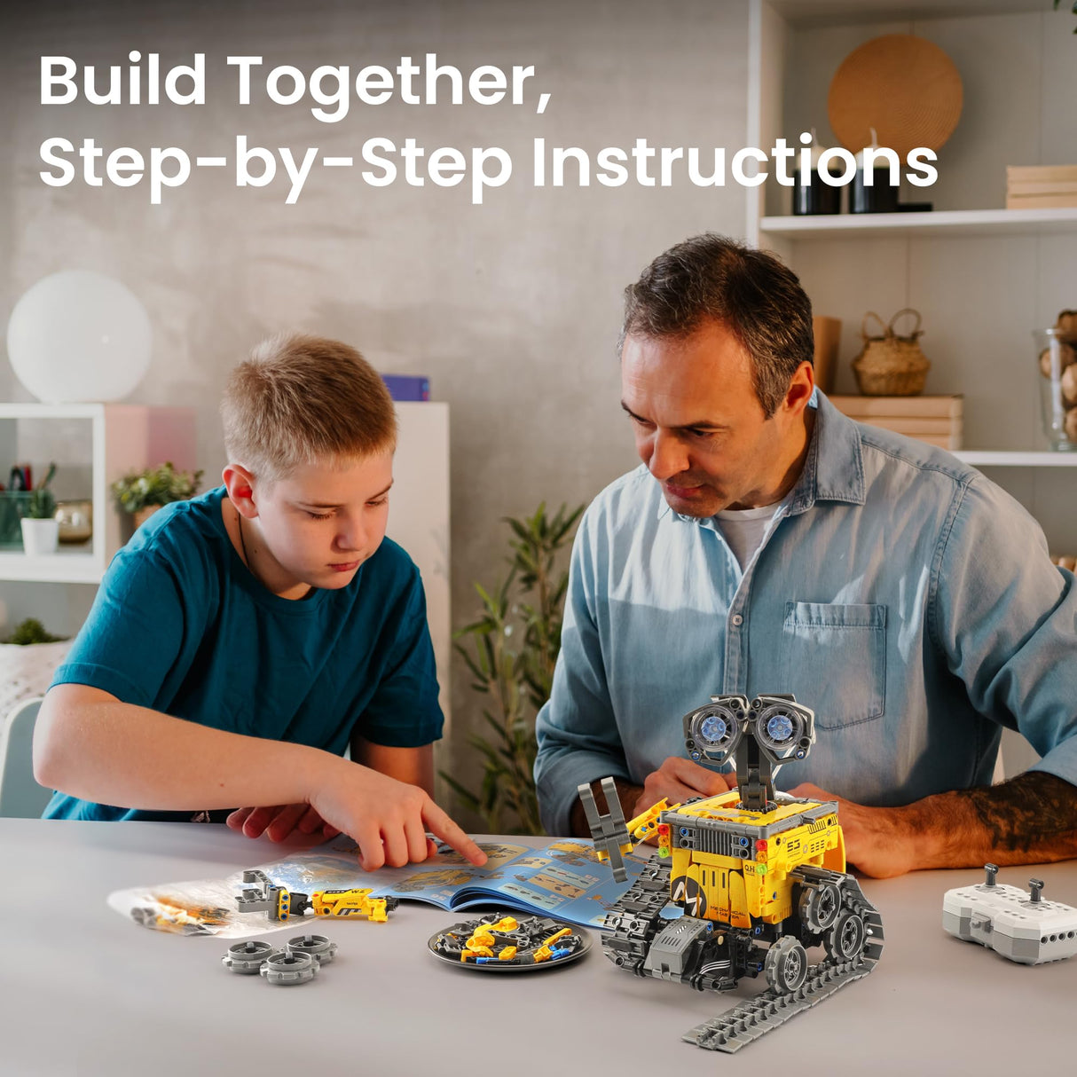 Sillbird Robot Building Kit with Remote Control Gifts for Kids Boys Ages 8-13, Coding STEM Robotic Technic Racer Car Toys for Birthday, Build 6in1 Model with 631 Pieces Sillbird