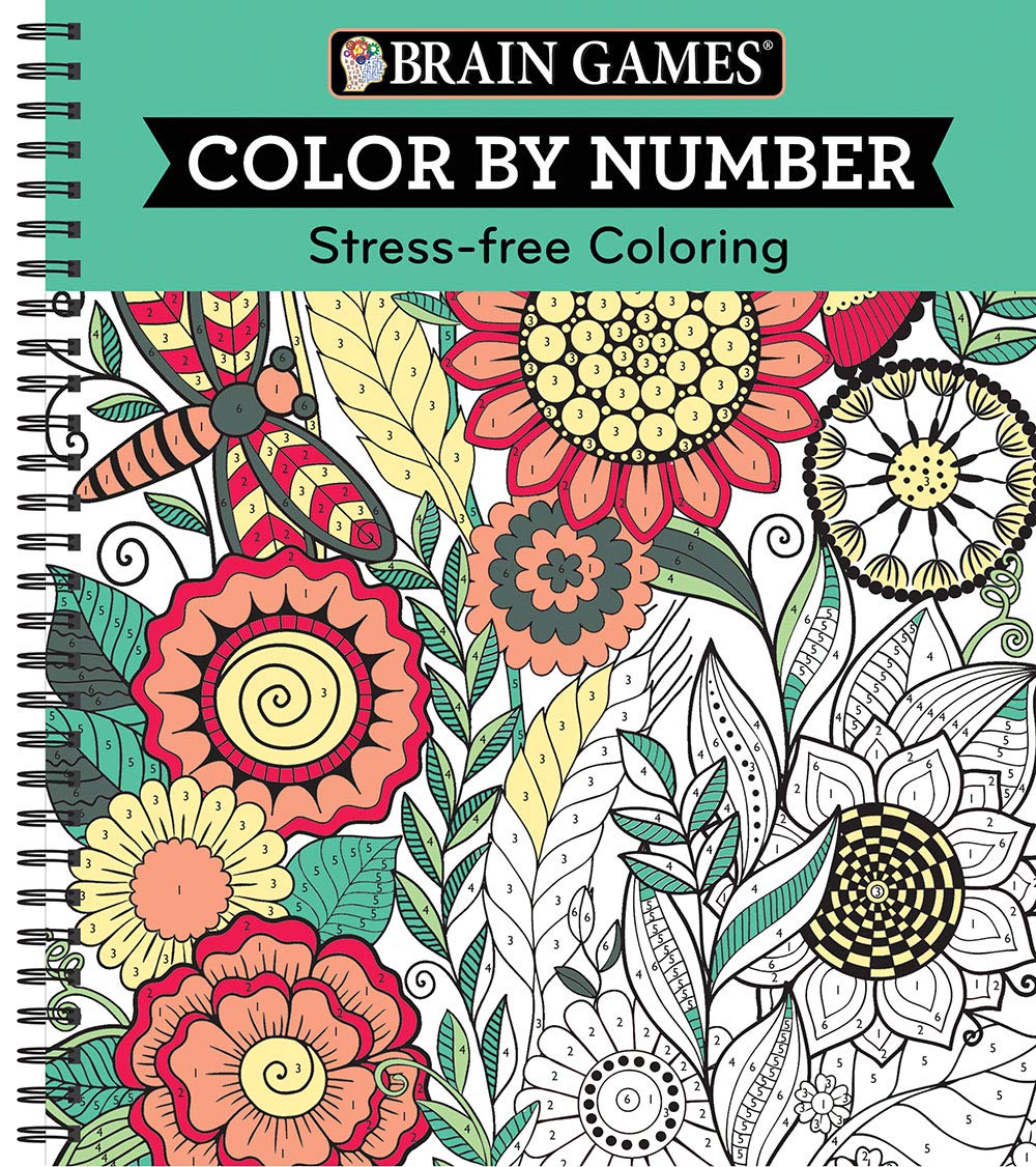 Brain Games - Color by Number: Stress-Free Coloring (Green) Publications International, Ltd.