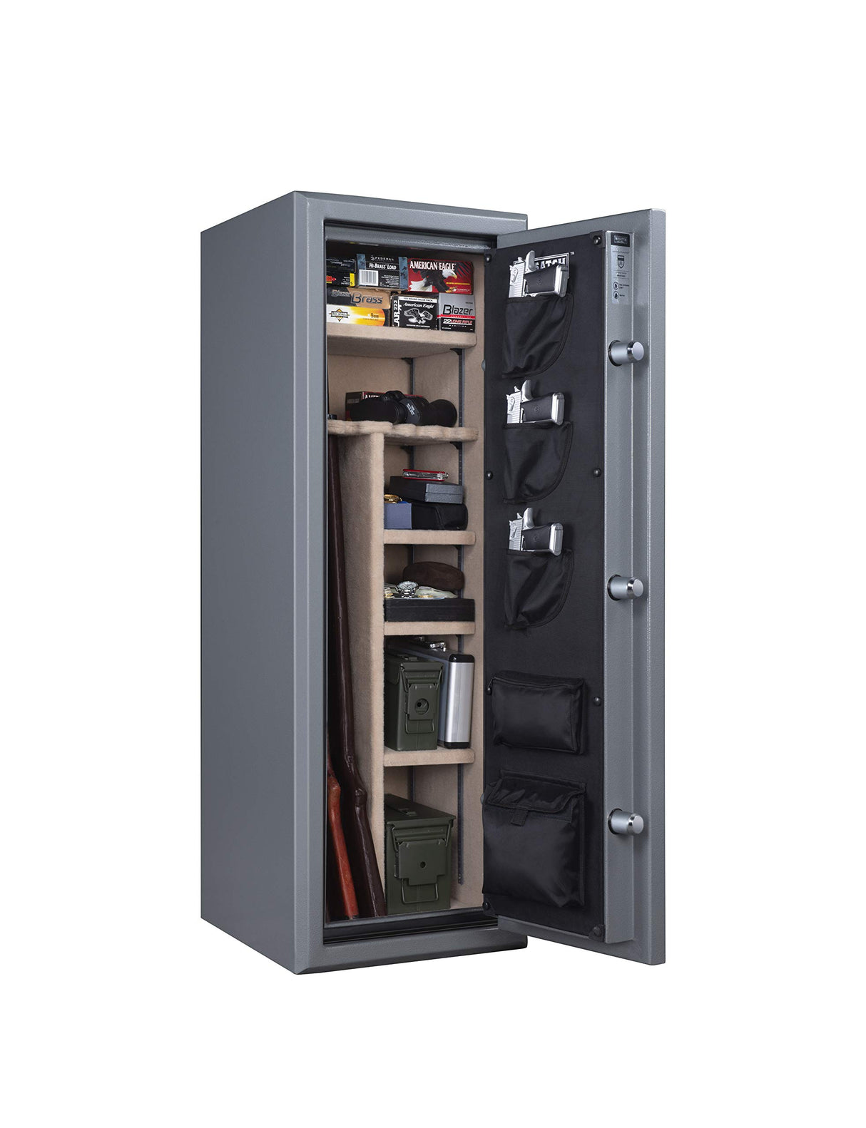 Wasatch 18-Gun Fireproof and Waterproof Safe with Electronic Lock, Gray (18EGW) Wasatch