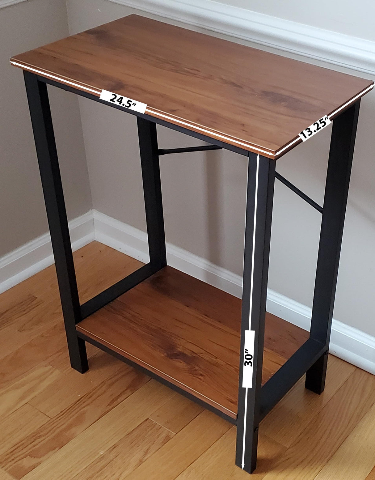 20 Gallon fish tank stand. 10 gallon aquarium Stand. Great fish tank stand for up to 20 gallons. Aquarium table by Fionomenal - Black Metal Mahogany Top Finomenal