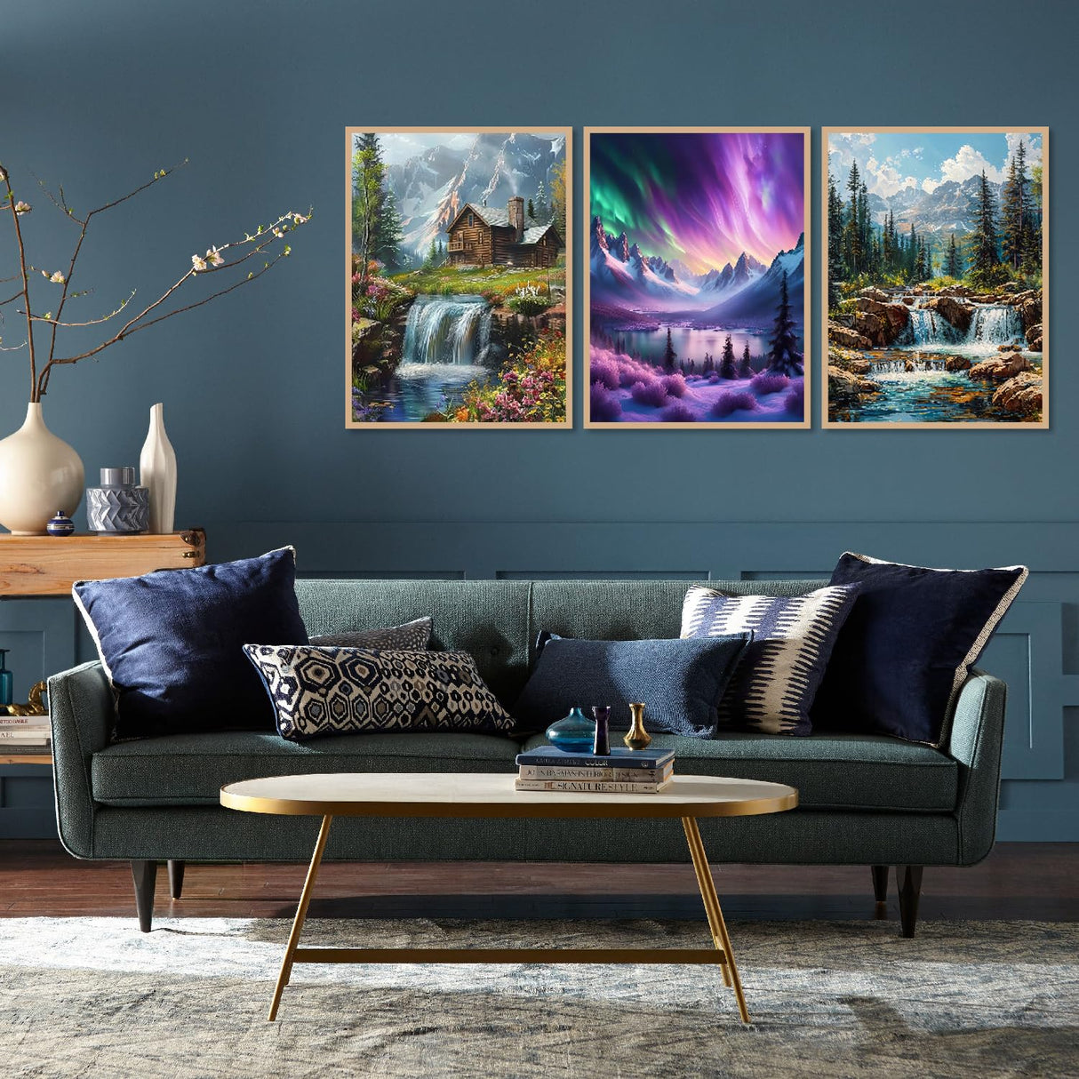 6 Pack Landscape Diamond Painting Kits for Adults Beginners, 5D Forest Sunset Glow Scenery Diamond Art Kits for Adults, DIY Full Drill Paint with Diamond Art and Craft Kits for Wall Decor(30x40cm) LWZAYS