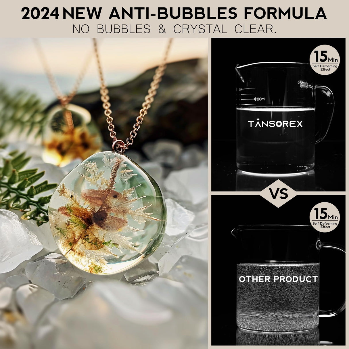 Epoxy Resin 64OZ Kit - Color Kit-Crystal Clear Art Resin and Hardener Kit for Beginners,No Yellowing,No Bubble,Fast Cure,Self Leveling to Easy Mix 1:1 for River Table Top,Art Crafts,Jewelry Making TANSOREX