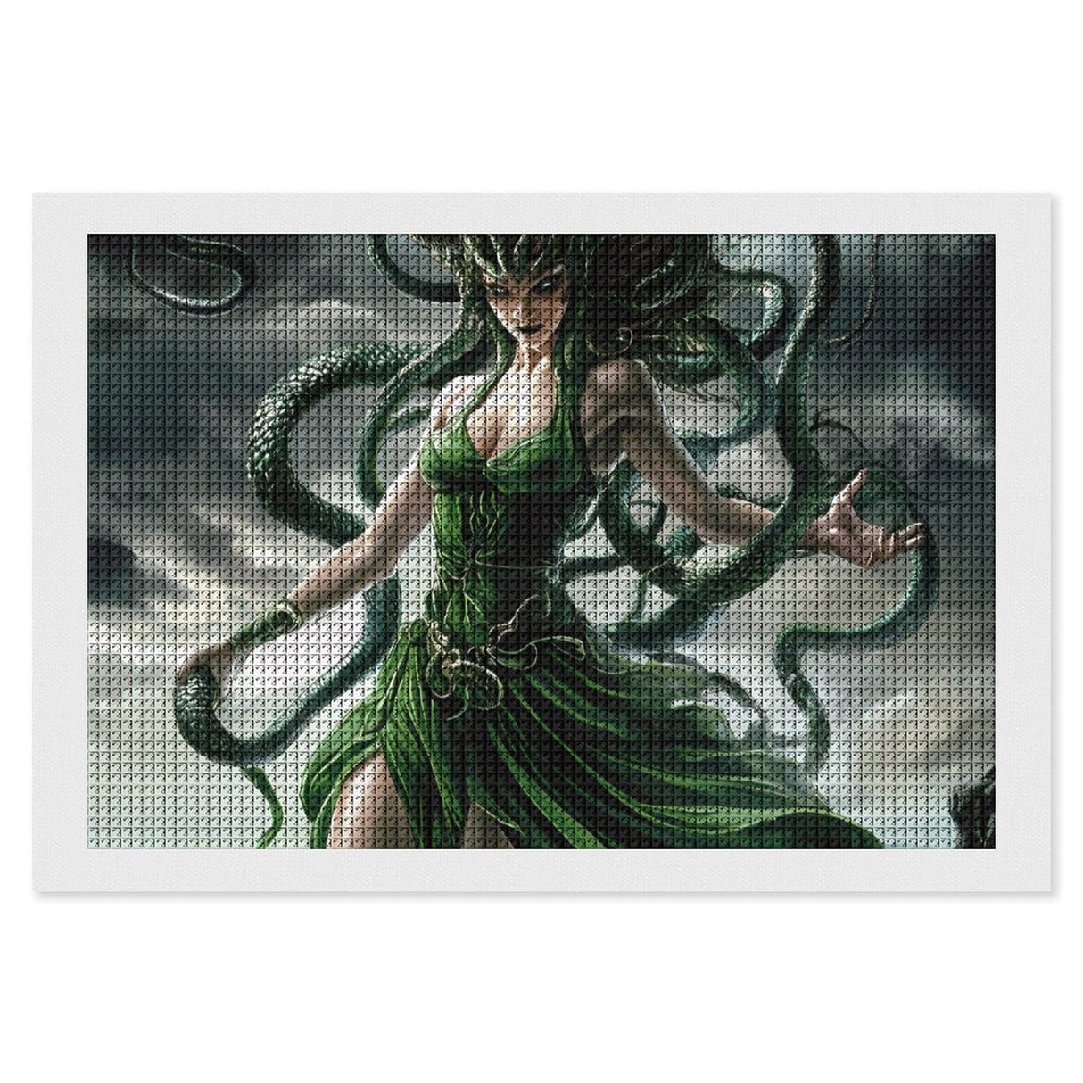 Greek Mythology Medusa Printed Diamond Art Painting Kits for Adults Canvas Diamond Wall Artwork Pictures for Home Office Generic
