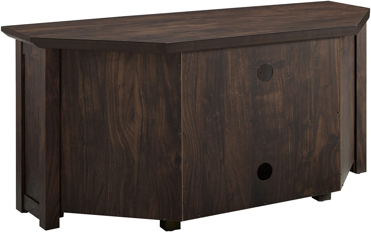 Crosley Furniture Camden Corner Fireplace TV Stand for 50+ inch TVs, Entertainment Center with Storage Shelves, Dark Walnut Crosley Furniture