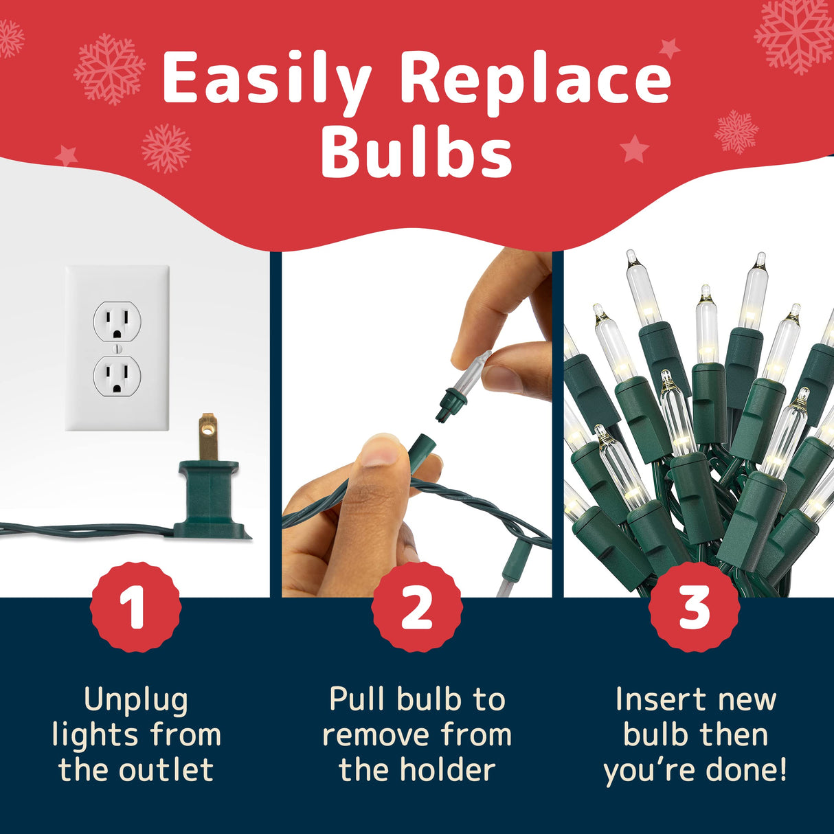 PREXTEX 100 Count Clear Christmas Tree Lights with Green Wire - 20 ft Warm White Twinkle Lights for Indoor or Outdoor Use - Holiday Fairy String Lights for Christmas Trees, Patios, and More PREXTEX