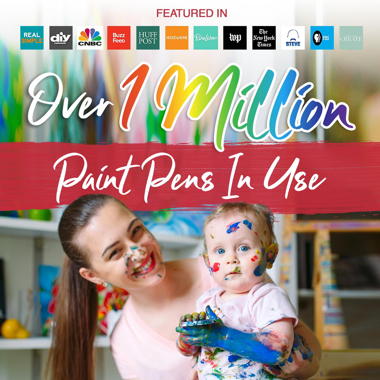 Slobproof Touch-Up Paint Pen - Refillable Paint Brush Pens - Touch-Up Paint Pens for Walls, Window, Wood - Fillable Paint Pens w/ Any Paint Types (Fill with Own Paint for a Precise Match), 2-in-1 Pack Slobproof