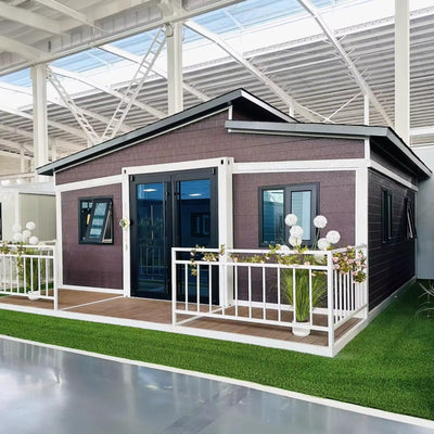 Luxury Roof Waterproof Prefab Mobile Tiny Home for Sale with 2 3 4 Bedroom 20ft 40ft Folding Expandable Container House to Live in for Adults with Terrace