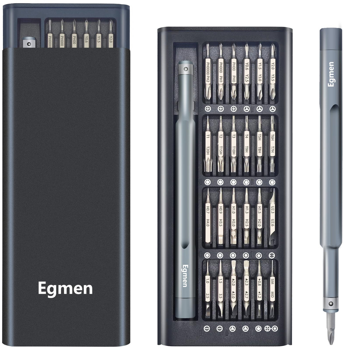 49 in 1 Precision Screwdriver Set, Egmen Small Screwdriver Set, Mini Magnetic Screw Driver Set with Case Repair Tool Kit for Doorbell, Glasses, Watch, Computer, PC, Jewelers, Laptop, PS5, Macbook, PS4 Egmen