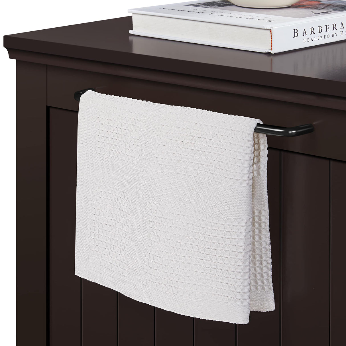 Yaheetech Cat Litter Box Enclosure, Litter Box Furniture Hidden with Towel Bar, Wooden Cat Washroom, Dog Proof Cat Litter Box Cabinet, Indoor Cat House, Side End Table, Espresso Yaheetech