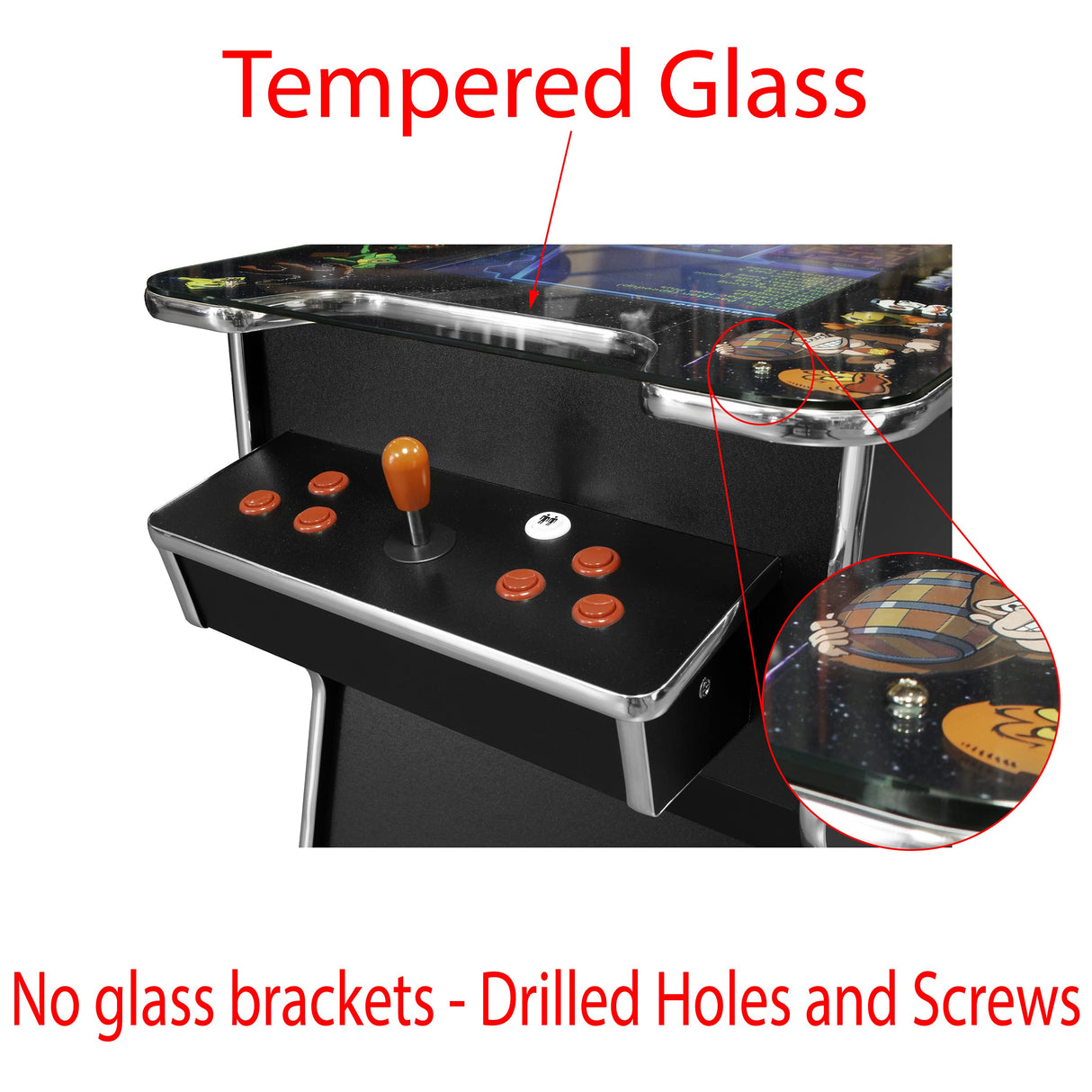 West State Gamerooms Cocktail Arcade Machine – Lift-Up Arcade Game Cabinet – Pre-Assembled 2 Player 3000 Retro Video Games Table with 26-Inch LCD Screen Track Ball and 2 Chrome Bar Stools West State Billiards