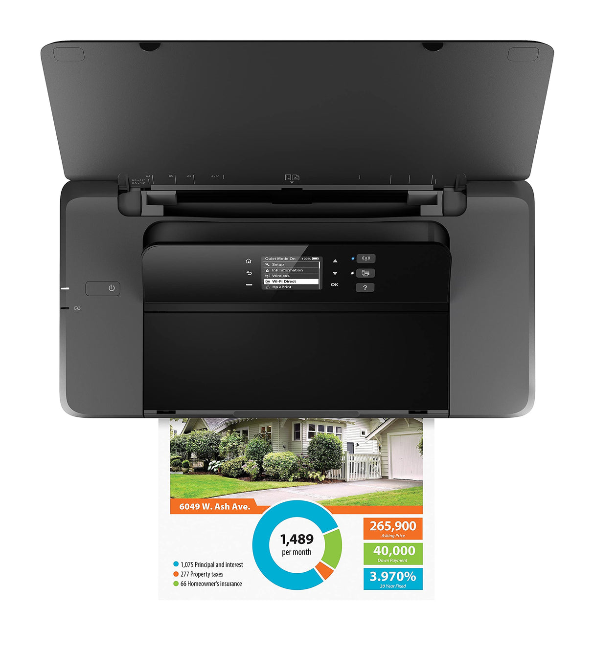 HP OfficeJet 200 Portable Printer with Wireless & Mobile Printing, Works with Alexa (CZ993A) ,Black HP
