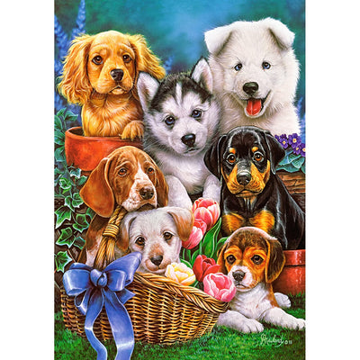 FORLAND Dog Diamond Painting Kits for Adults Beginners - 5D DIY Funny Puppy Full Drill Diamond Kits Painting Crafts for Home Wall Decor, Diamond Art Kits,12x16inch