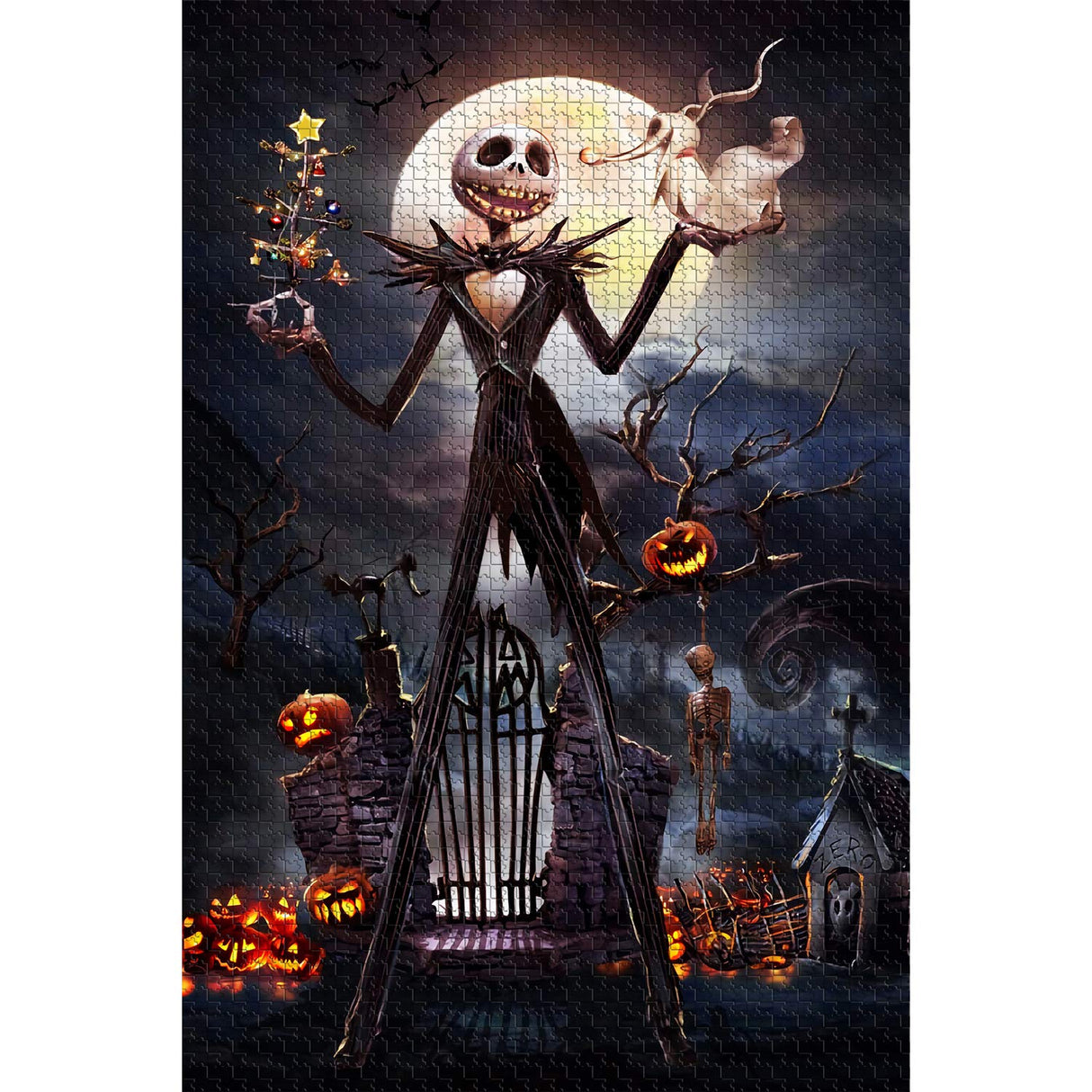 Jigsaw Puzzle 1000 Piece Wooden Puzzle Halloween Picture Family Decorations, Unique Birthday Present Suitable for Teenagers and Adults najiaxiaowu