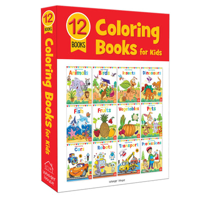 Coloring Books Boxset: Pack of 12 Copy Color Books For Children (Creative Crayons)