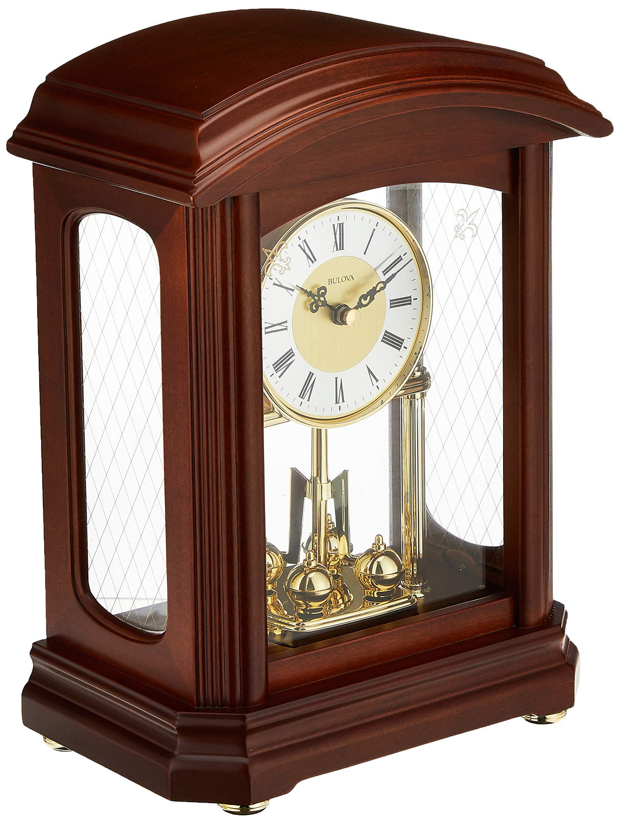 Bulova B1848 Nordale Clock, Walnut Finish Bulova