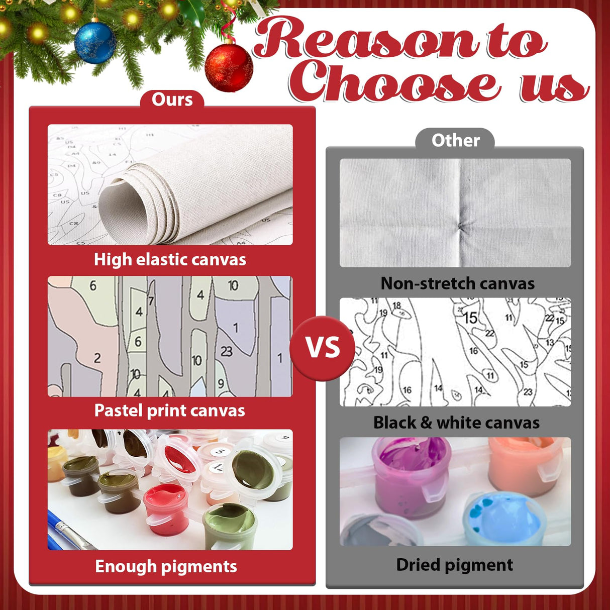 Christmas Paint by Numbers Kit for Adults, Christmas Adult Paint by Number Kits on Canvas Santa, Paint by Number for Adults Beginners for Home Decor 16x20 Inch hkejoi