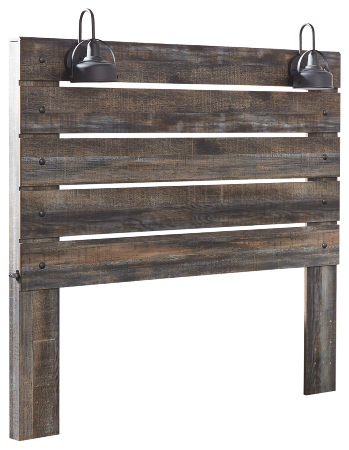 Drystan Queen Rustic Panel Headboard with USB Charging Stations by Signature Design by Ashley, Brown Signature Design by Ashley