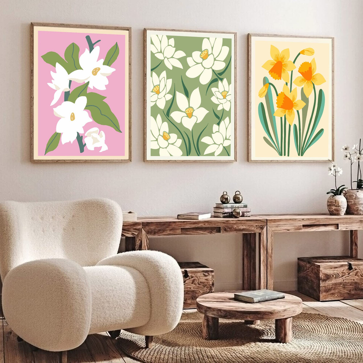 cupmod Flower Paint by Numbers for Adults Kids Beginners,Easy Acrylic Paint by Number Kits on Canvas Without Frame,Oil Painting Kits Present for Home Wall Decor 9.8x13.7inch cupmod