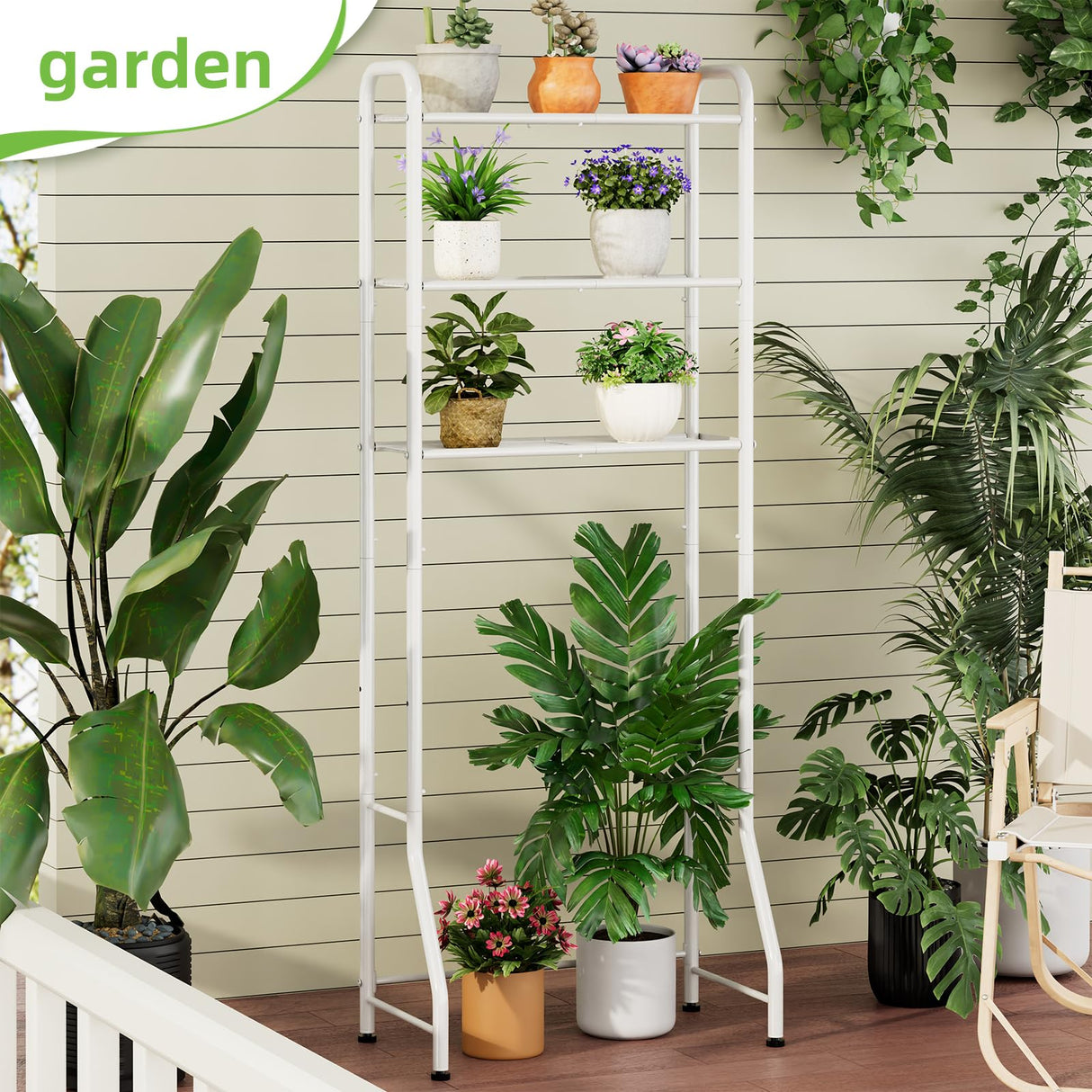 Simple Trending Over The Toilet Storage Rack, Metal 3 Tier Bathroom Organizer Shelf with Paper Holder and 3 Hooks, White Simple Trending